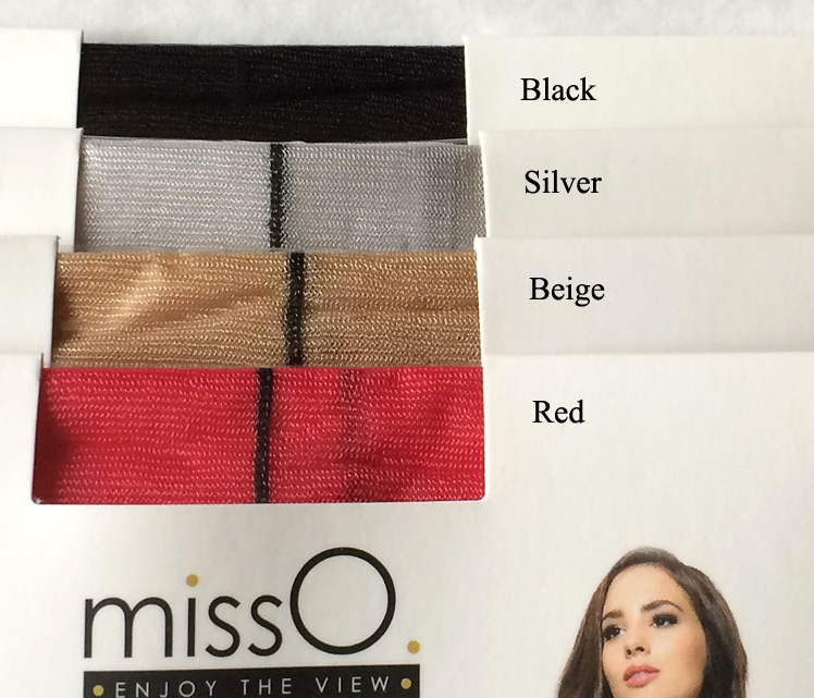 MissO seamed crotchless pantyhose colors